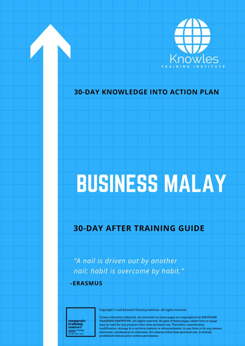 Business Malay 30 Day After Training Guide