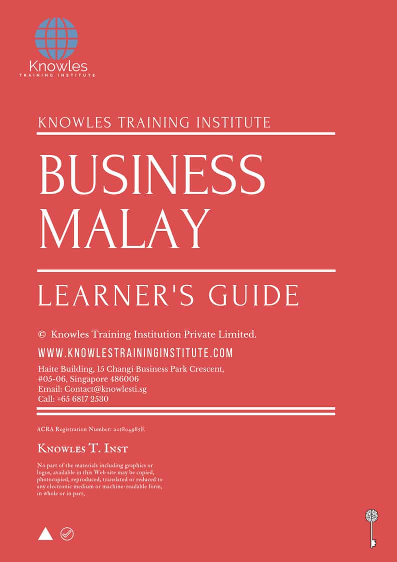 Business Malay Training Course Learner’s Guide