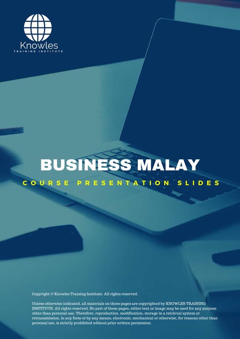 Business Malay Training Course Presentation Slides
