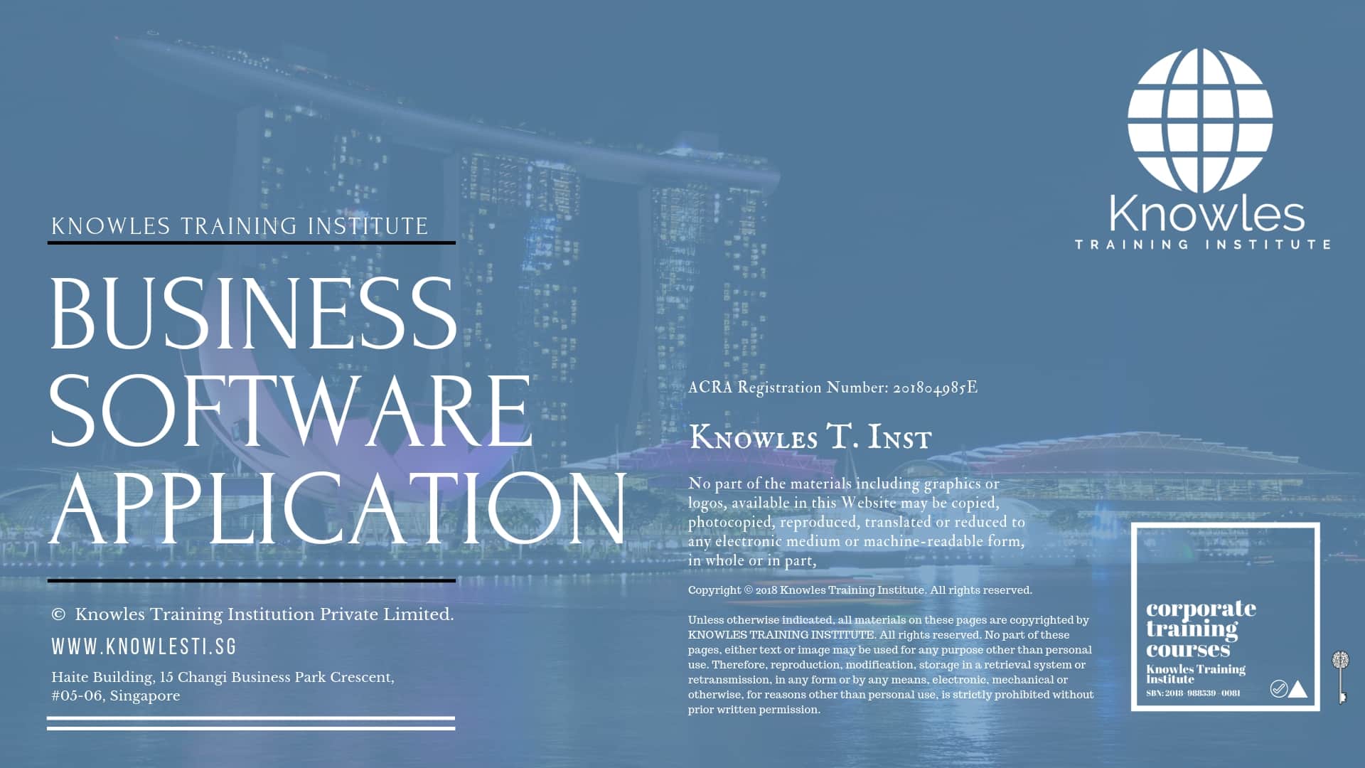 Business Software Application Training Course in Singapore