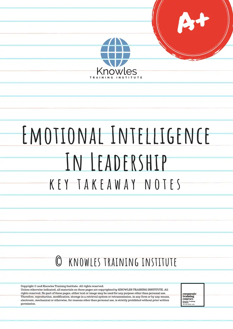 Emotional Intelligence In Leadership Training Course