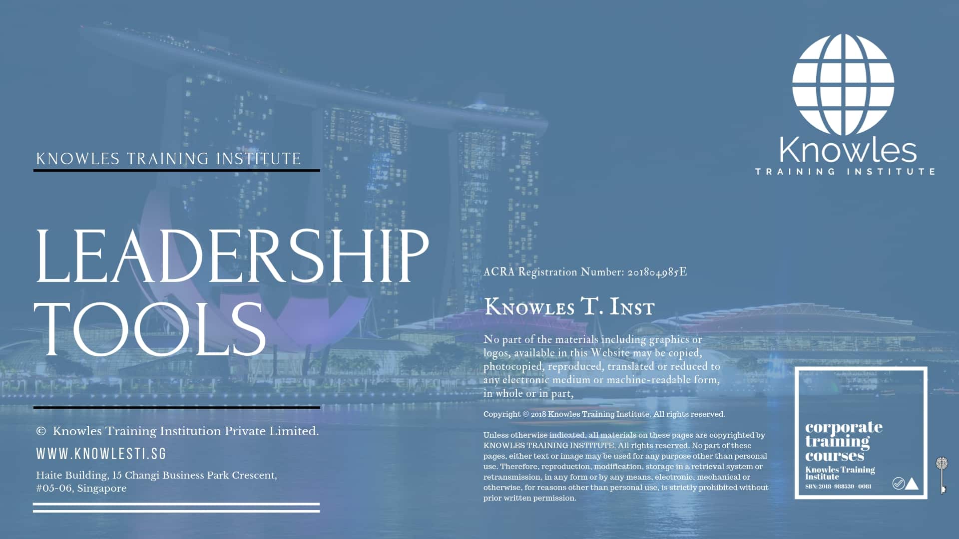 Leadership Tools Training Course in Singapore