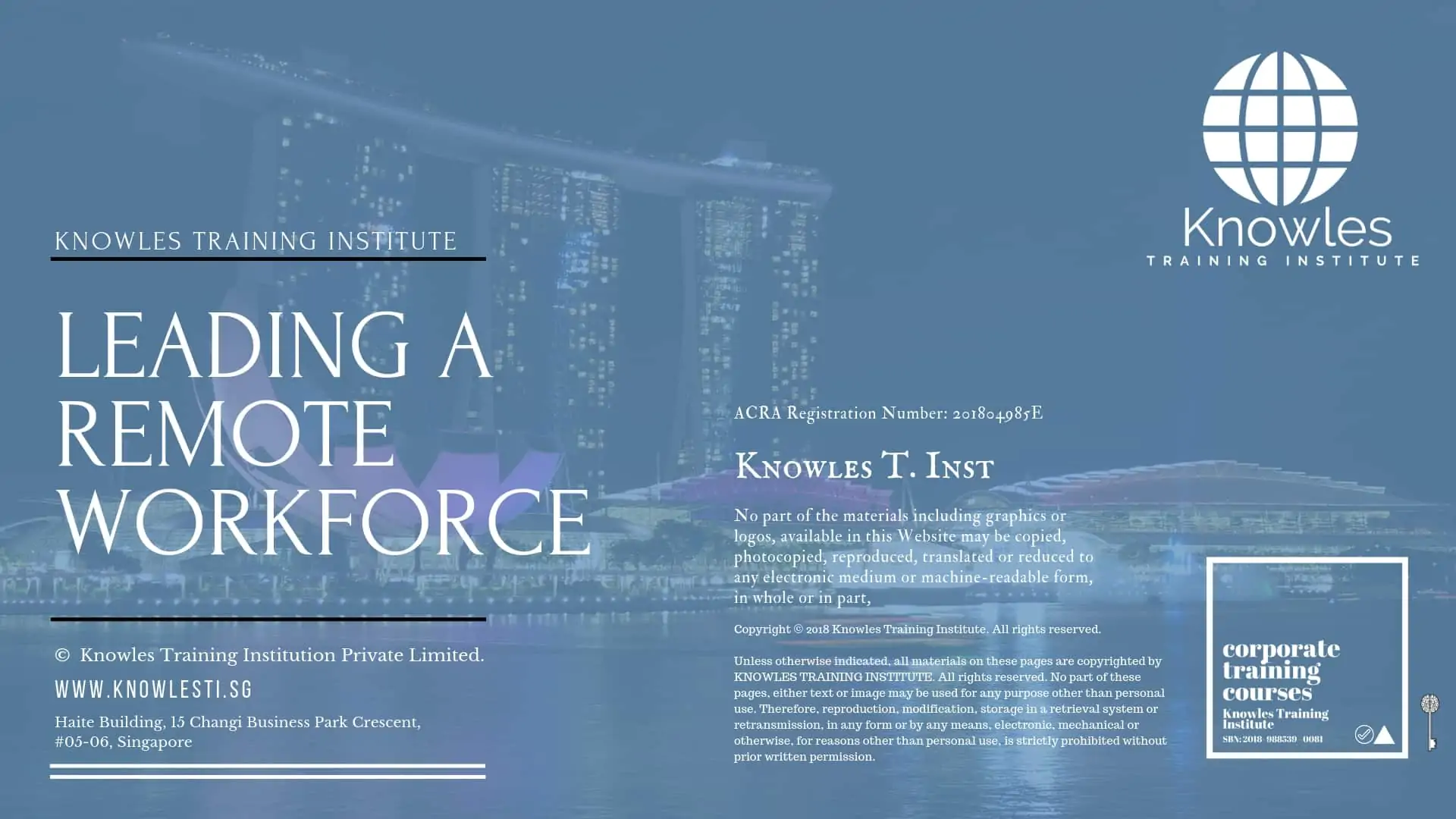 Leading A Remote Workforce Course in Singapore