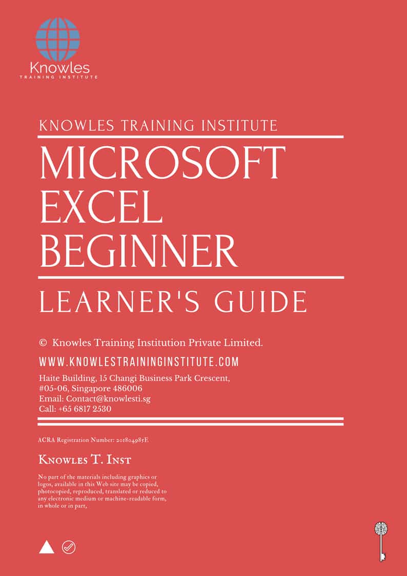 Microsoft Excel Beginner Training Course Learner’s Guide