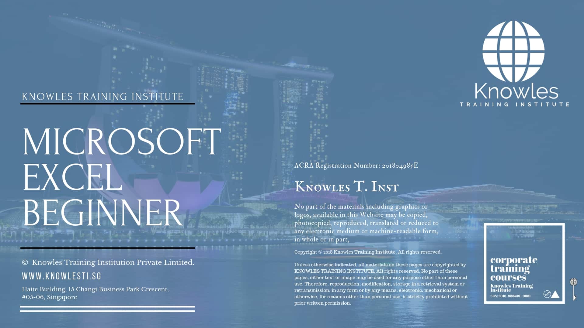 Microsoft Excel Beginner Training Course in Singapore