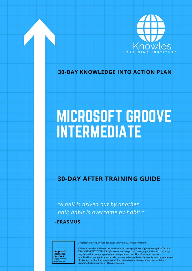 Microsoft Groove Intermediate 30 Day After Training Guide