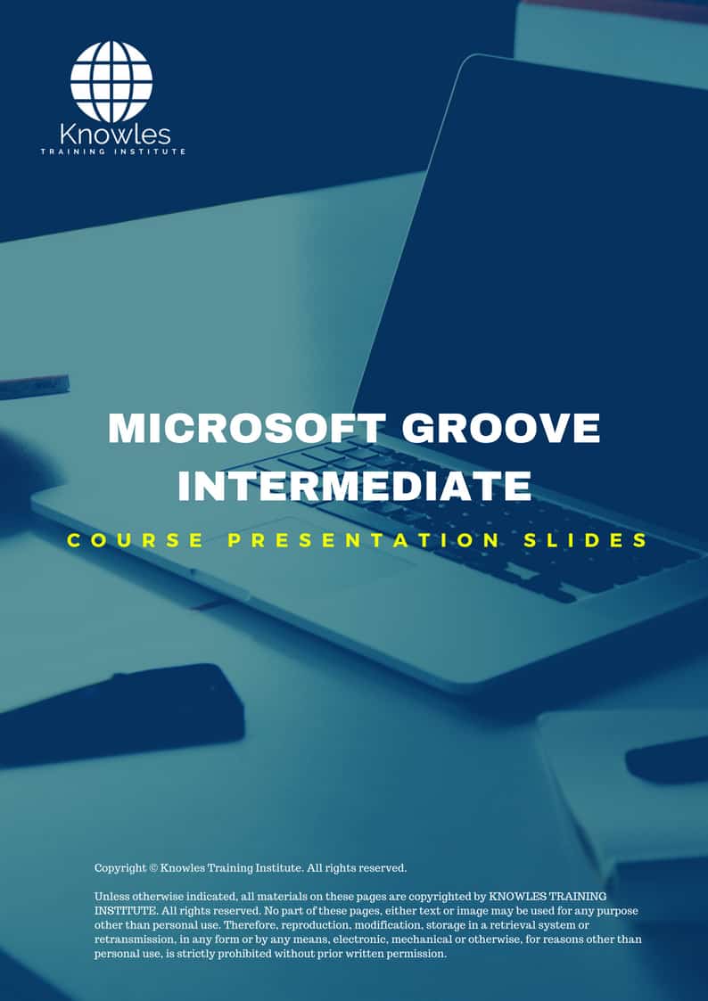 Microsoft Groove Intermediate Training Course Presentation Slides