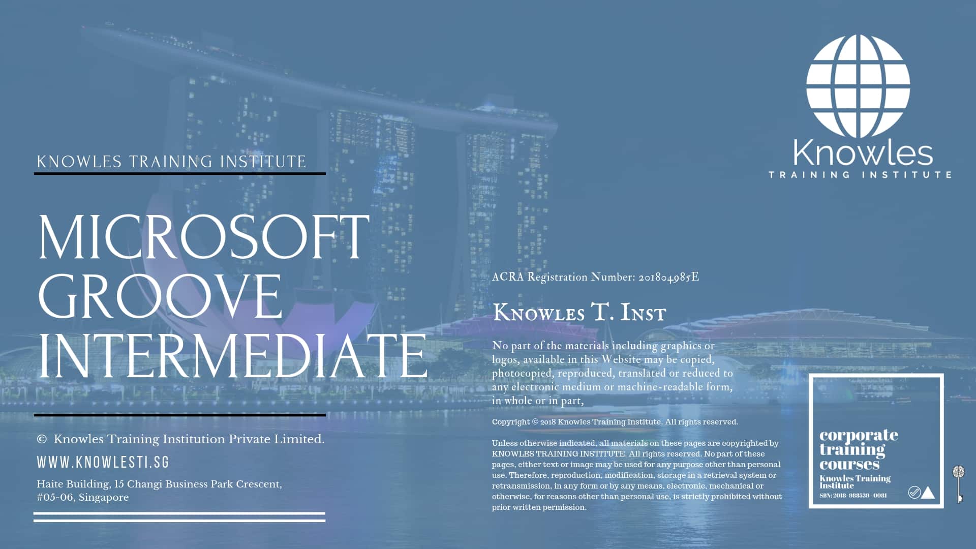 Microsoft Groove Intermediate Training Course in Singapore