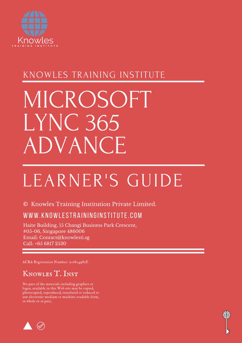 Microsoft Lync 365 Advance Training Course Learner’s Guide