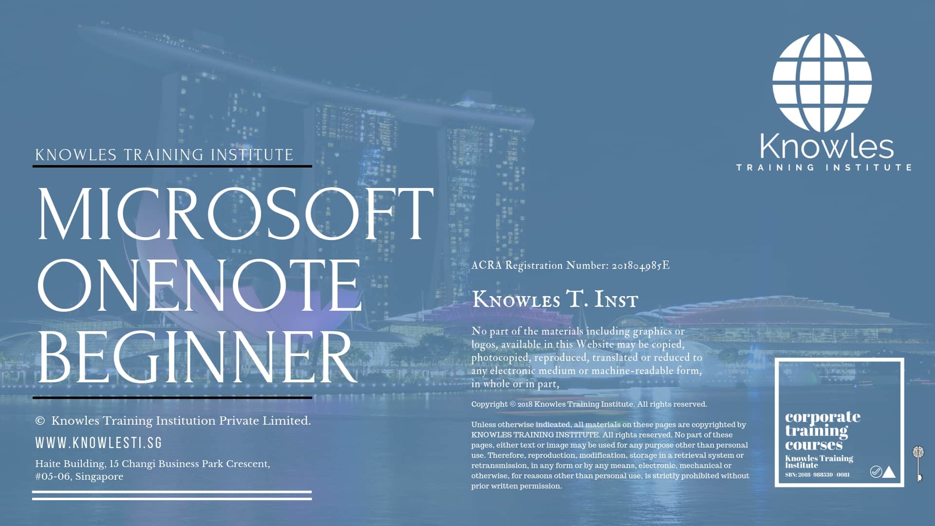 Microsoft Onenote Beginner Training Course in Singapore