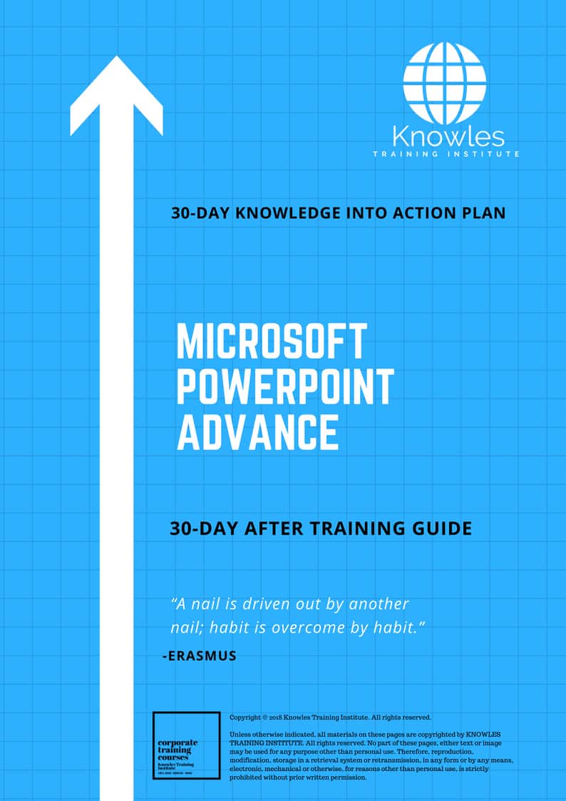 Microsoft Powerpoint Advance 30 Day After Training Guide