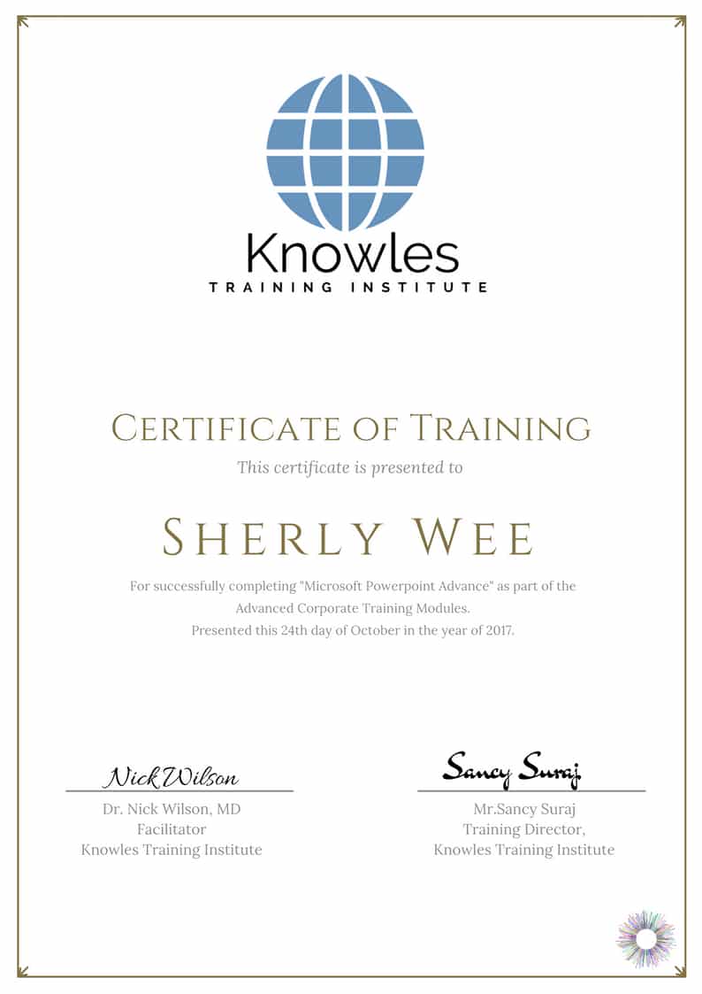 Microsoft Powerpoint Advance Training Certification