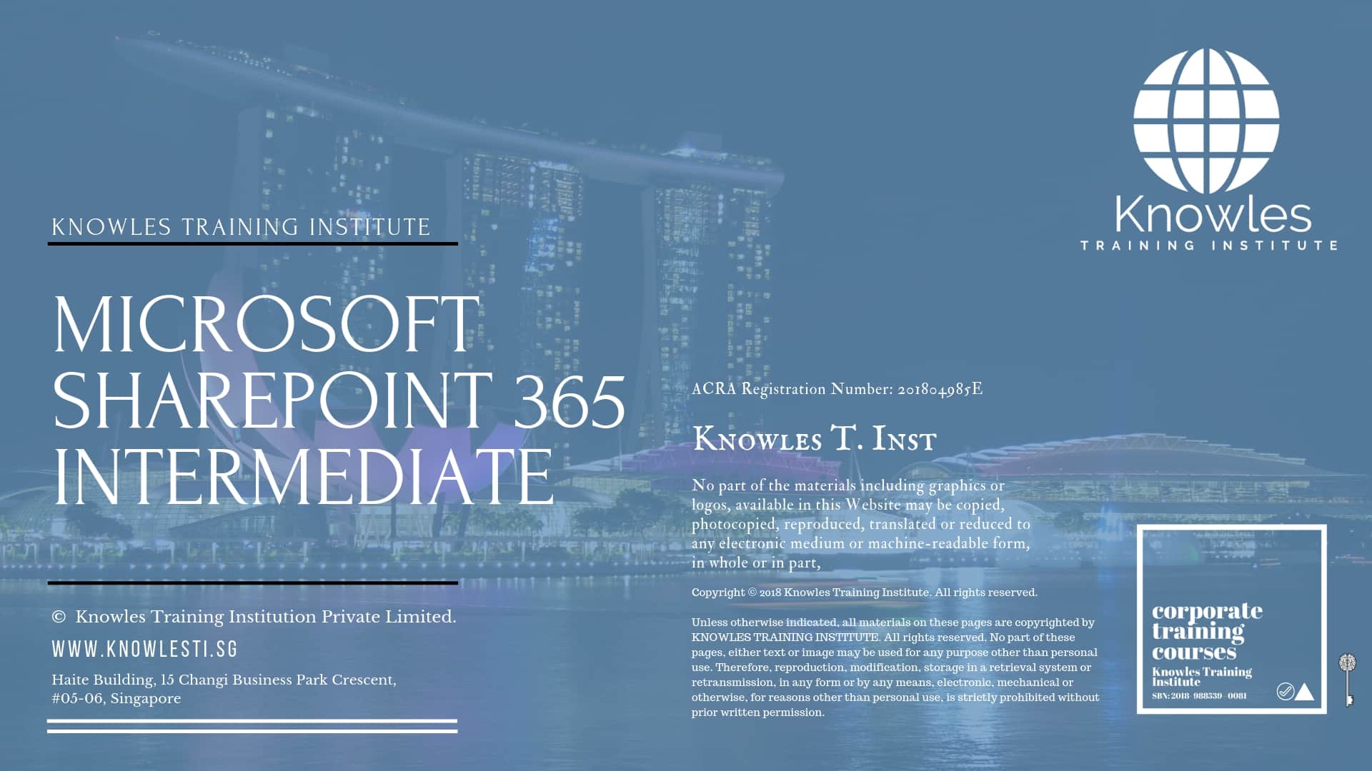Microsoft Sharepoint 365 Intermediate Training Course in Singapore