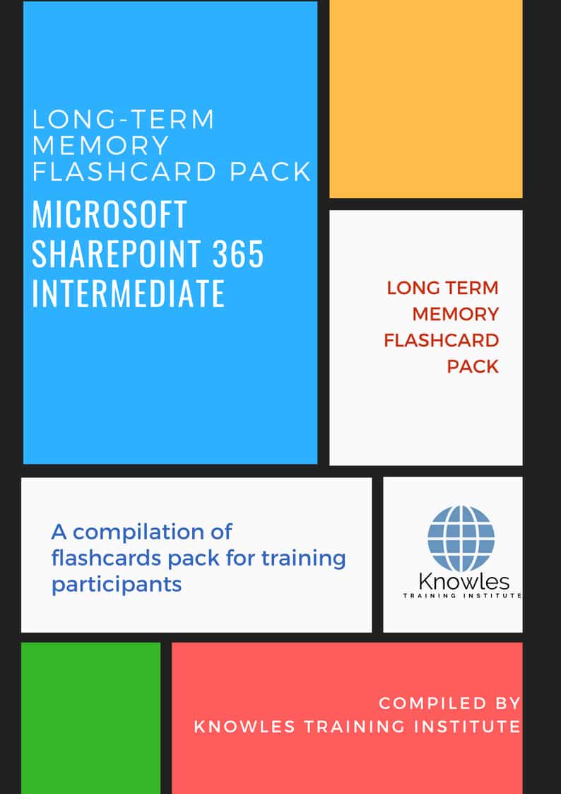 Microsoft Sharepoint 365 Intermediate Training Flashcards