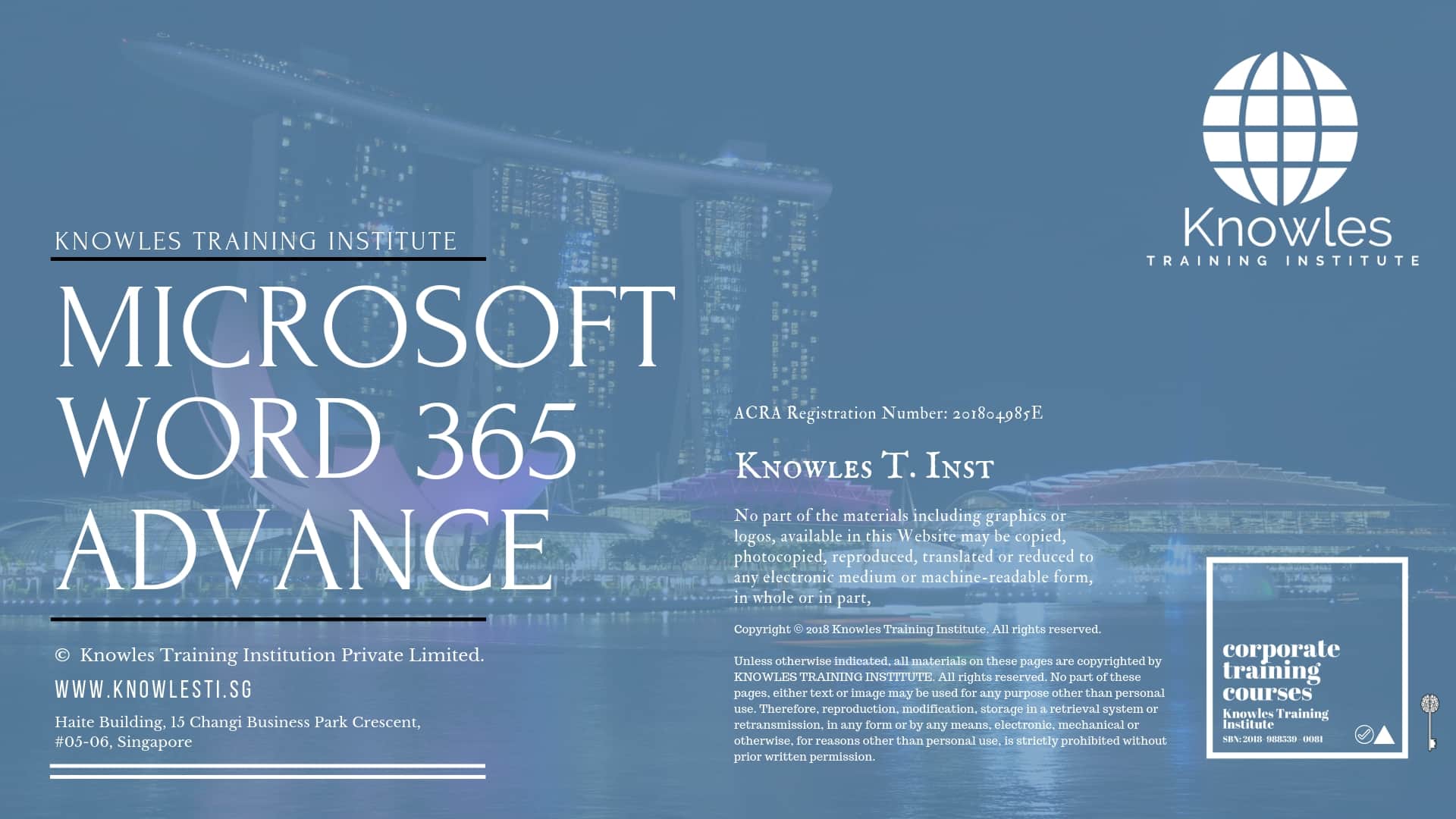 Microsoft Word 365 Advance Training Course in Singapore
