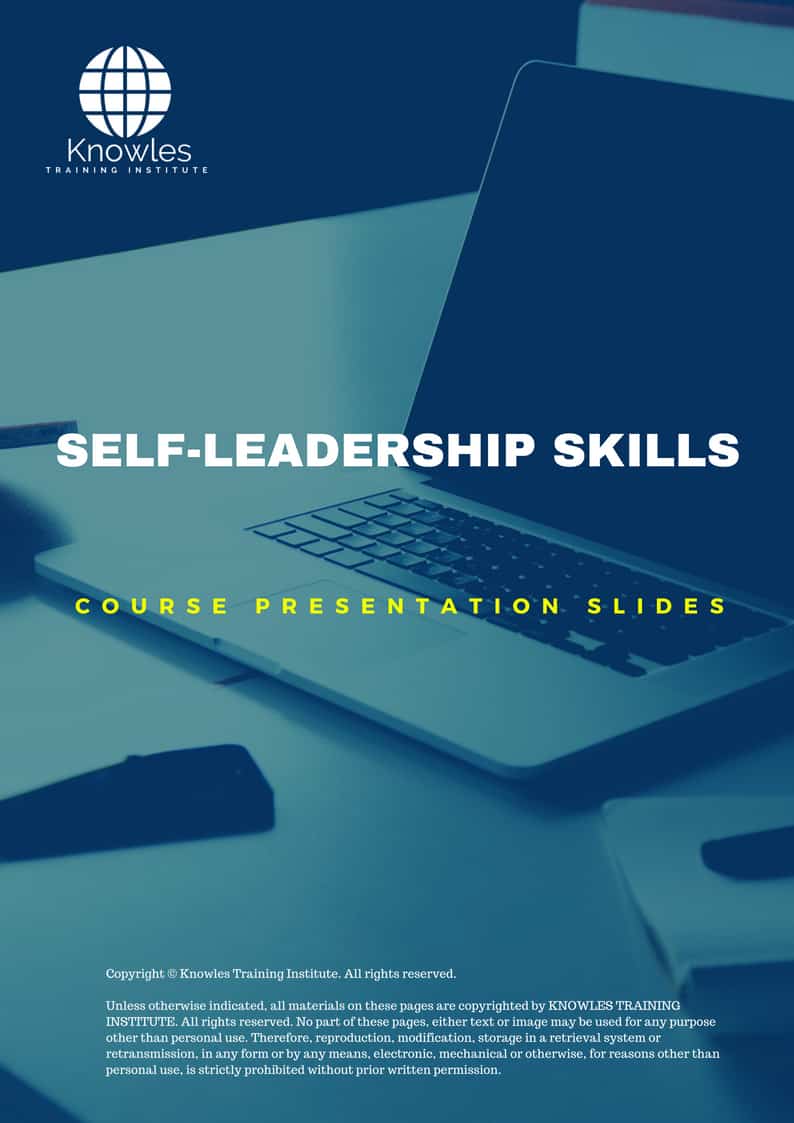 Self-Leadership Skills Training Course Presentation Slides Self-Leadership Training Course