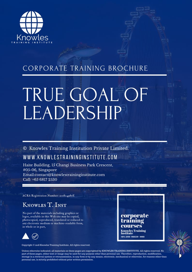 True Goal Of Leadership Training Course Brochure