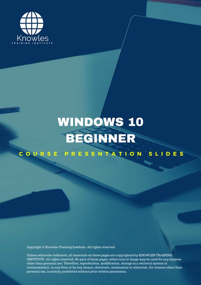 Windows 10 Beginner Training Course Presentation Slides