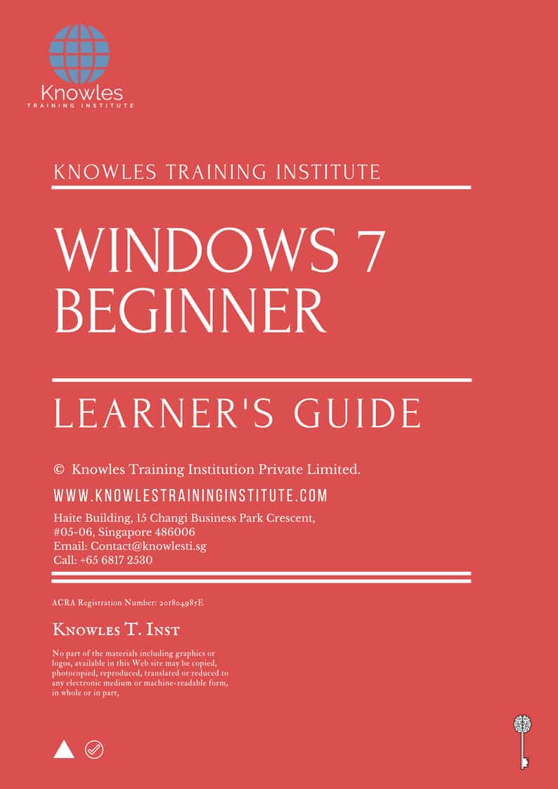 Windows 7 Beginner Training Course Learner’s Guide