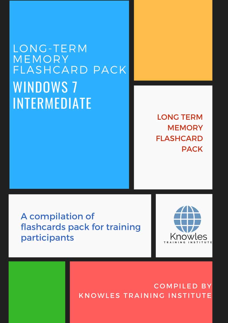 Windows 7 Intermediate Training Flashcards