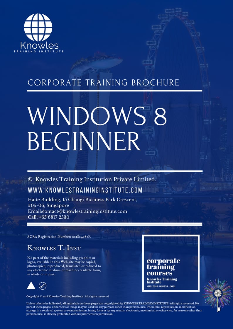 Windows 8 Beginner Training Course Brochure