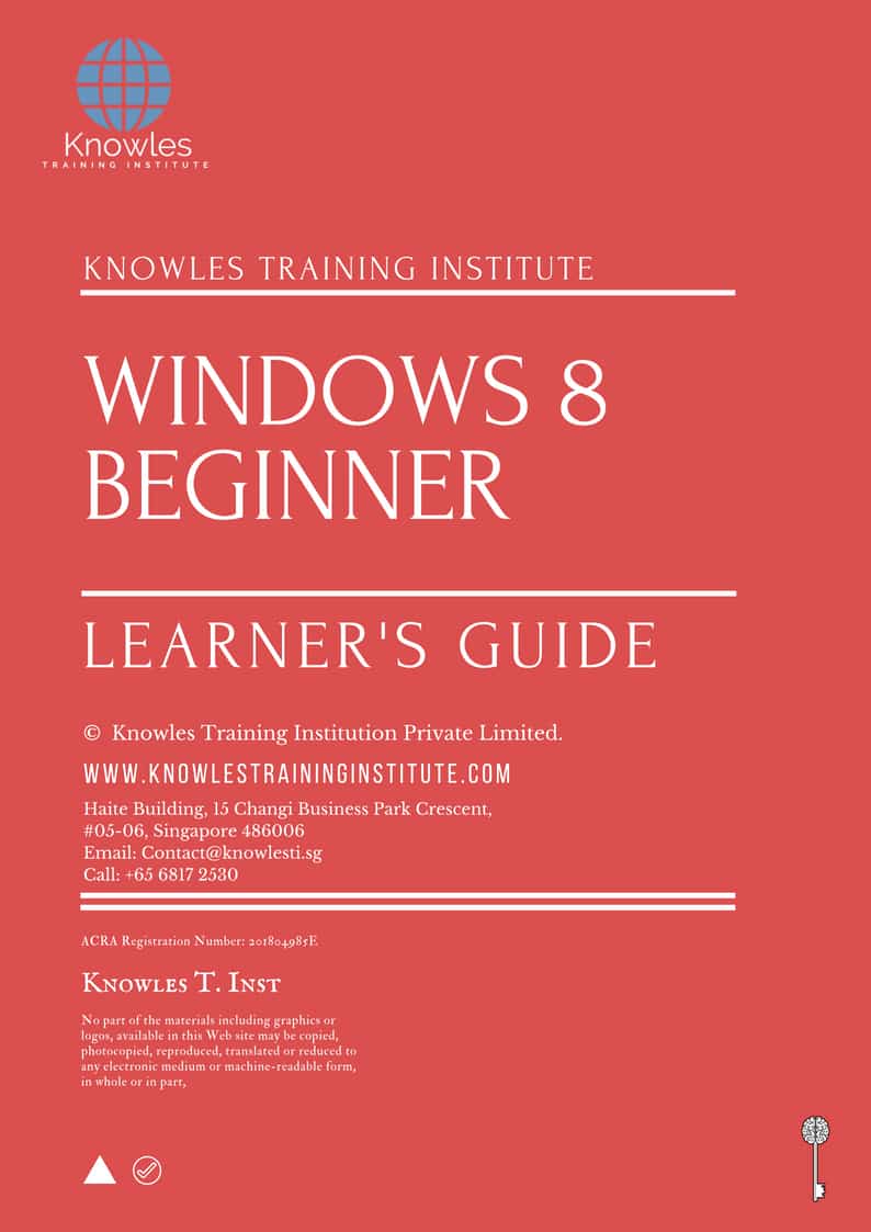 Windows 8 Beginner Training Course Learner’s Guide