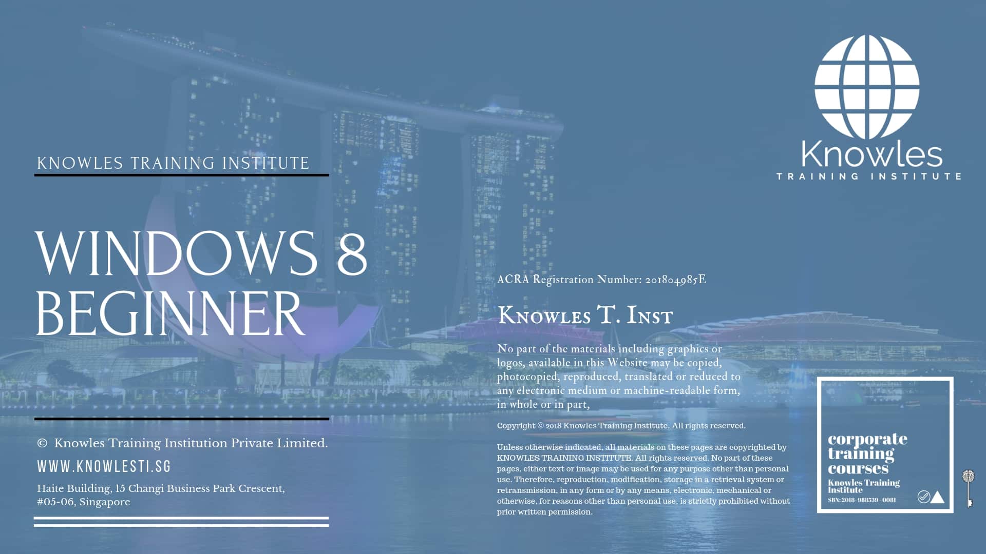 Windows 8 Beginner Training Course in Singapore