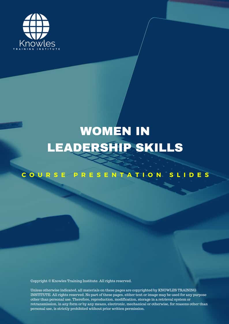 Women In Leadership Skills Training Course Presentation Slides Women In Leadership Training Course