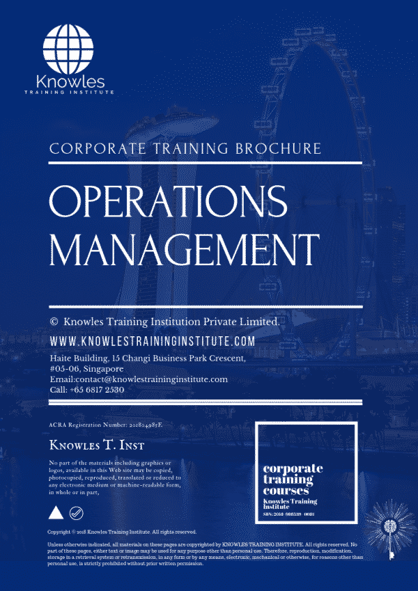 Operations Management Training Course In Singapore |Training Courses