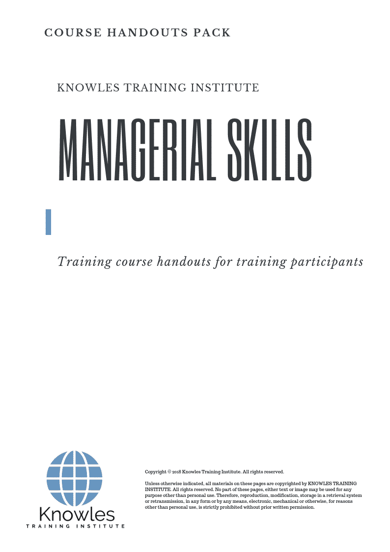 Managerial Skills Training Course