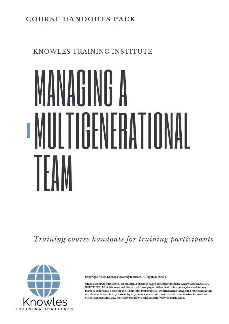 Managing A Multigenerational Team Course