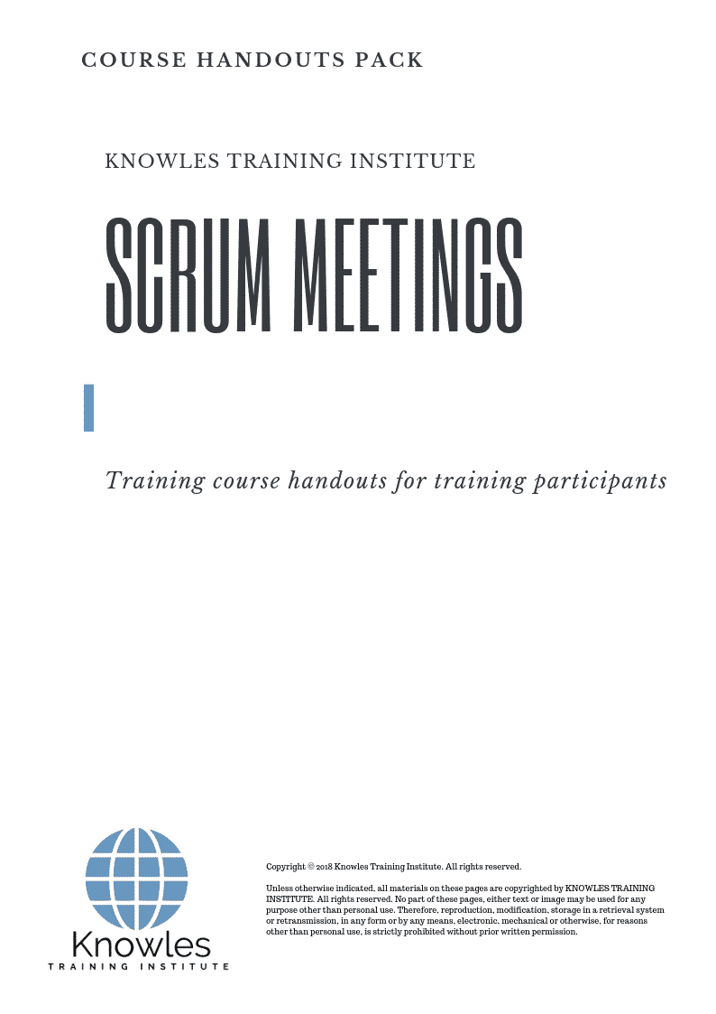 Scrum Meetings Training Course
