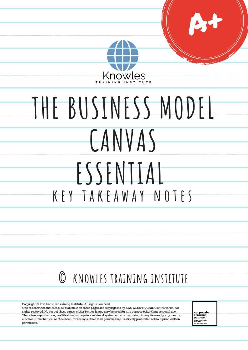 The Business Model Canvas Course