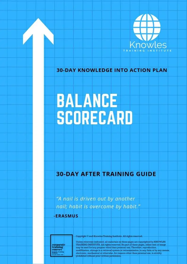The Balanced Scorecard 30-Day Action Plan