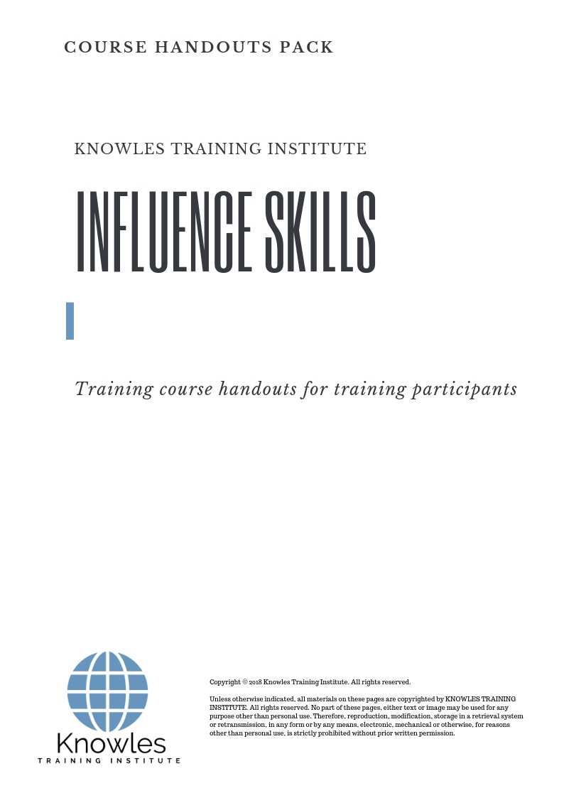 Influence Skills Training Course