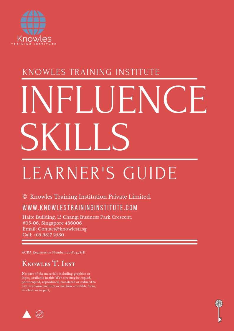 Influence Skills Training Course