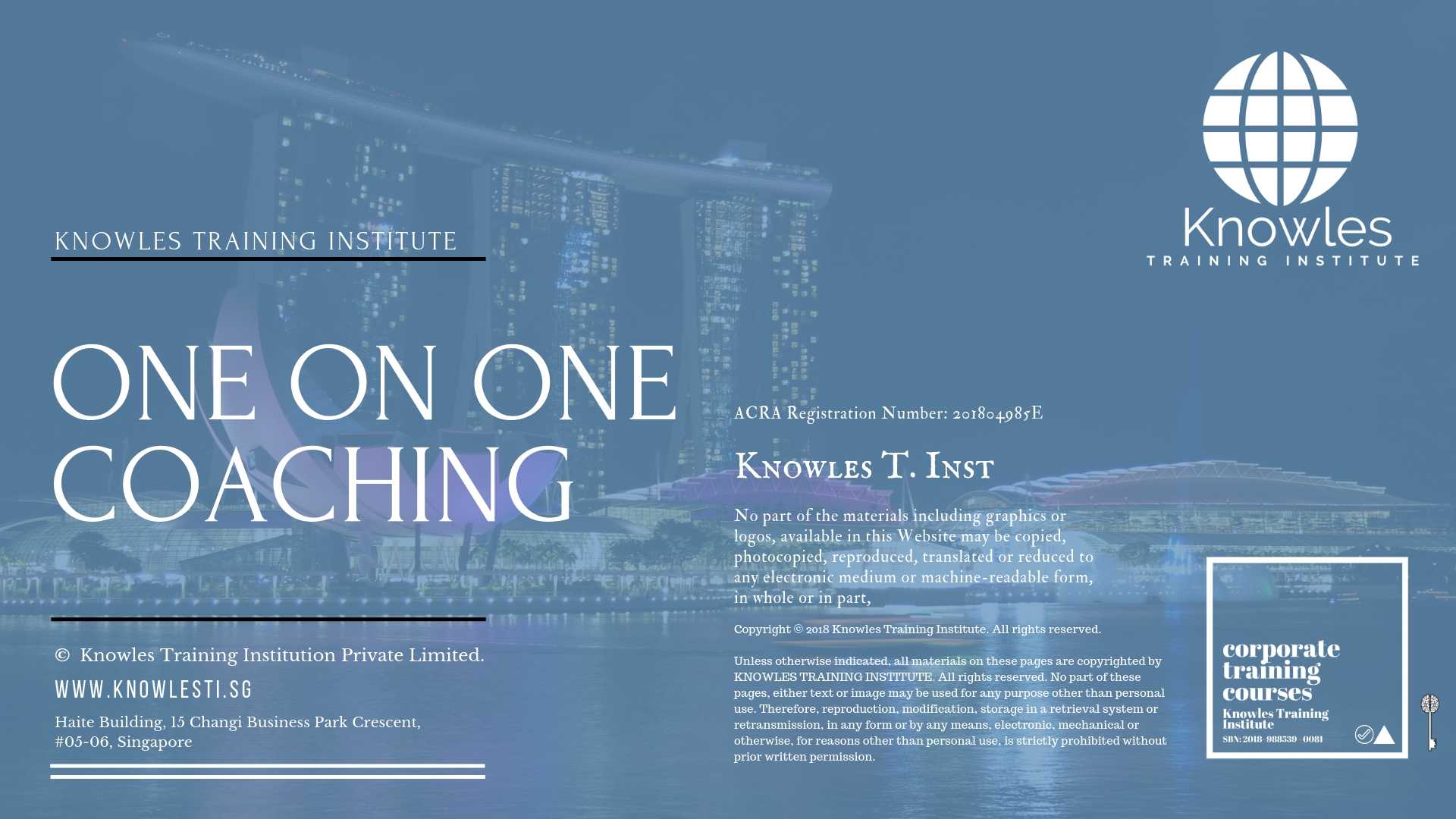 One On One Coaching Training Course