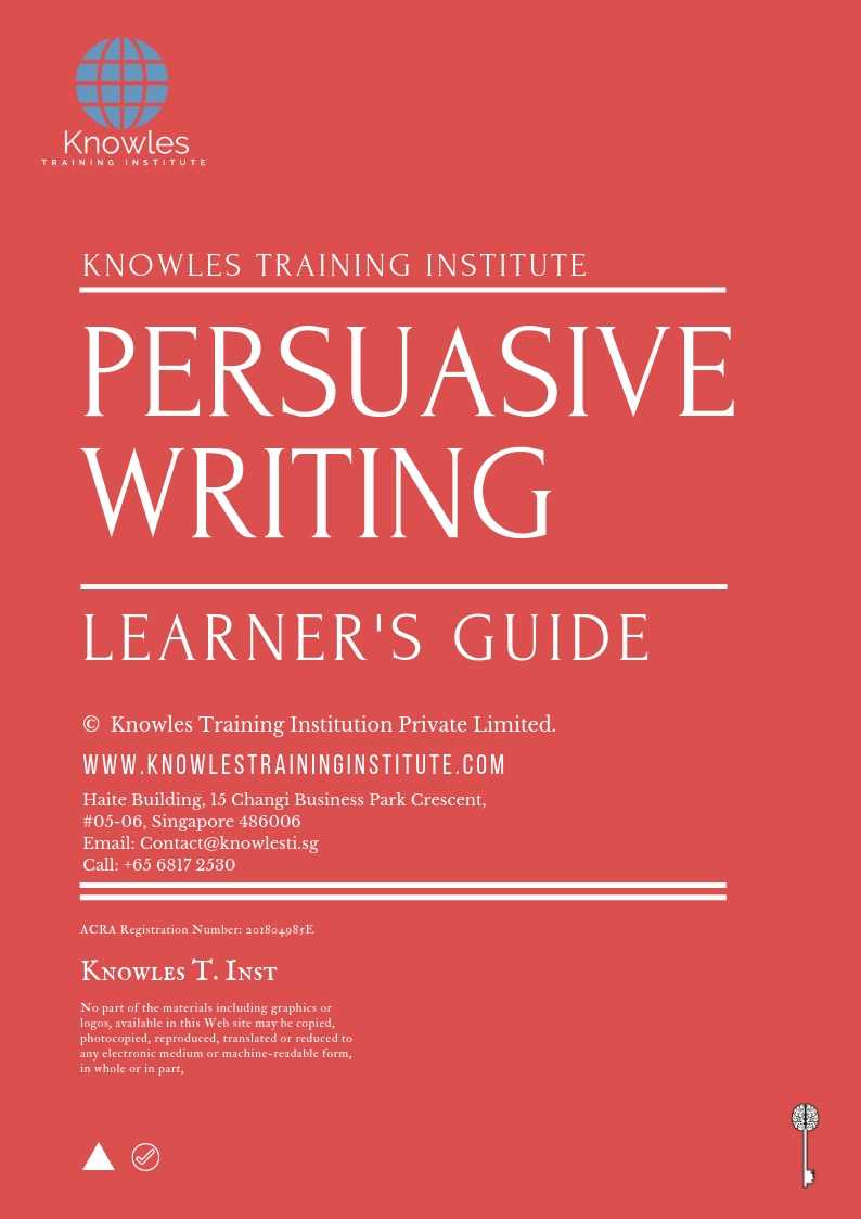 Persuasive Writing Training Course