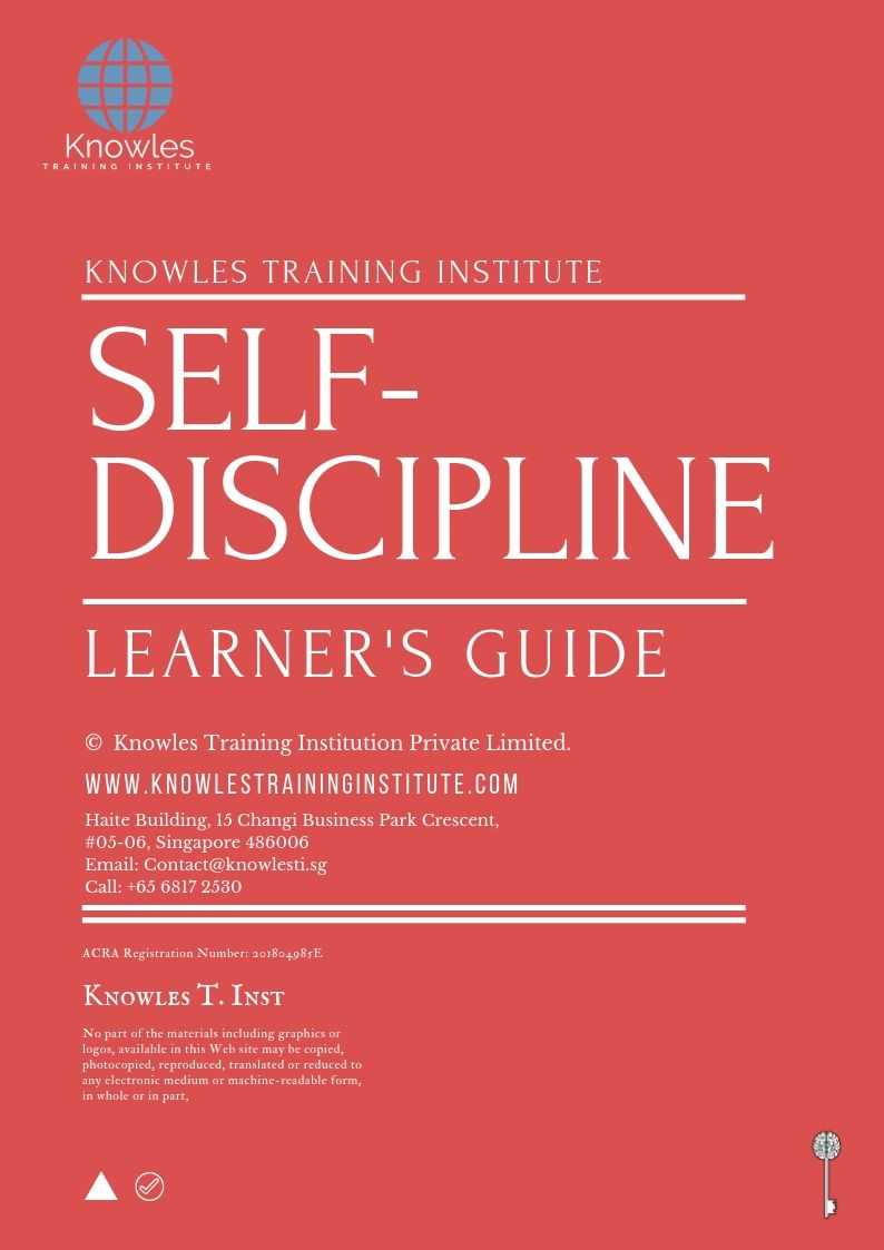 Self-Discipline Training Course In Singapore - Knowles Training Institute